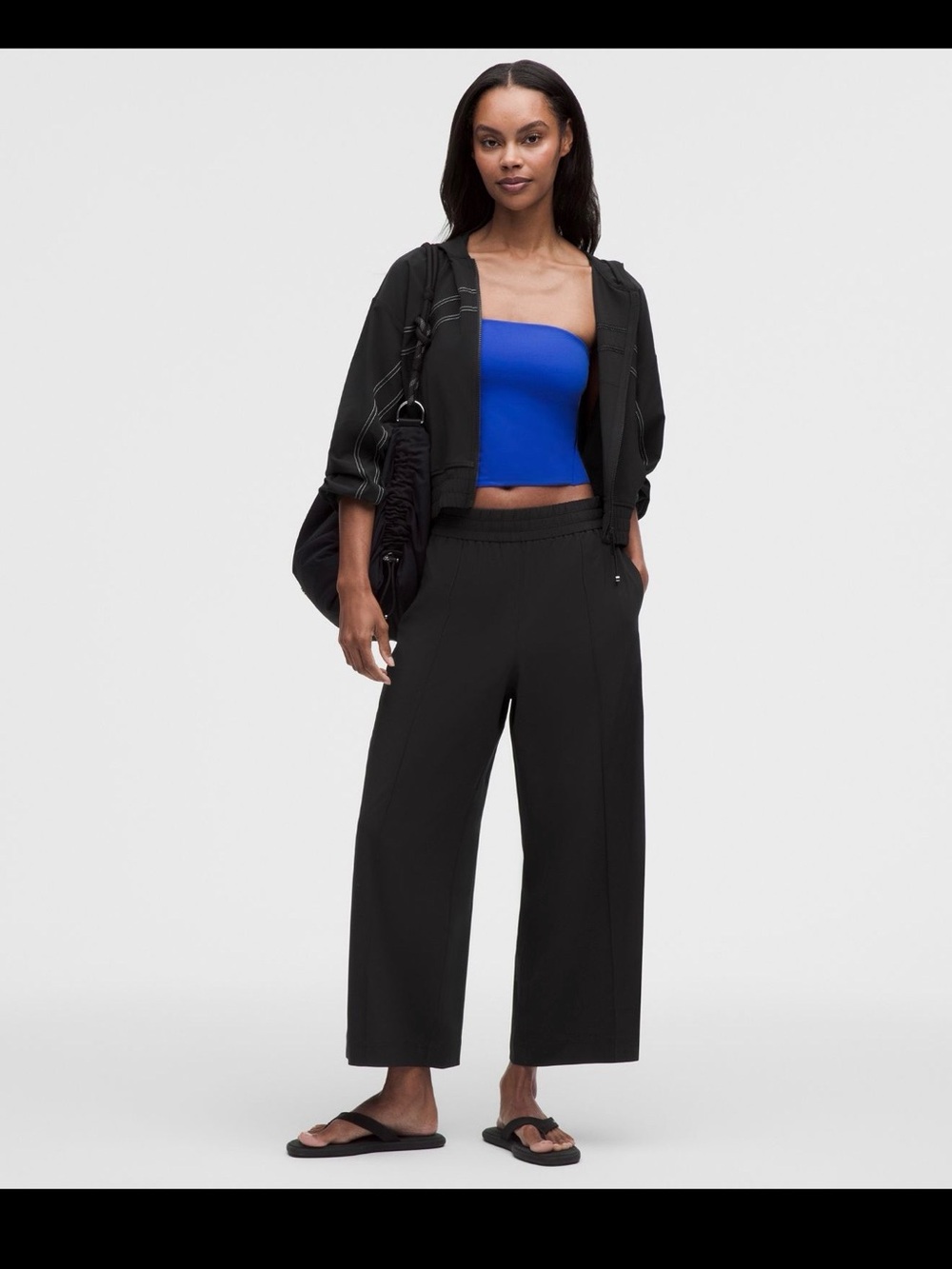 Lululemon stretch woven ruffle waist mid rise pants